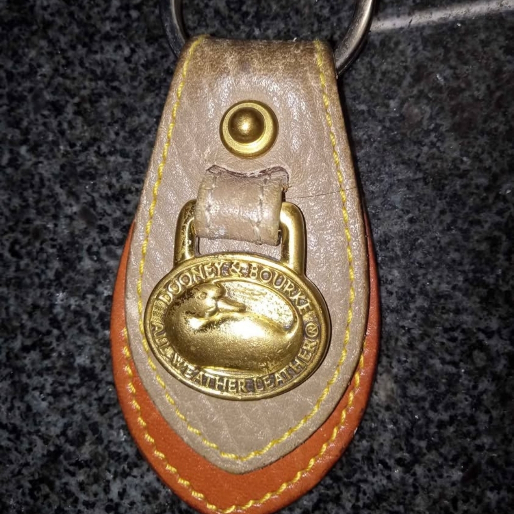 Dooney & Bourke Brown and Gold Key & Card Holder